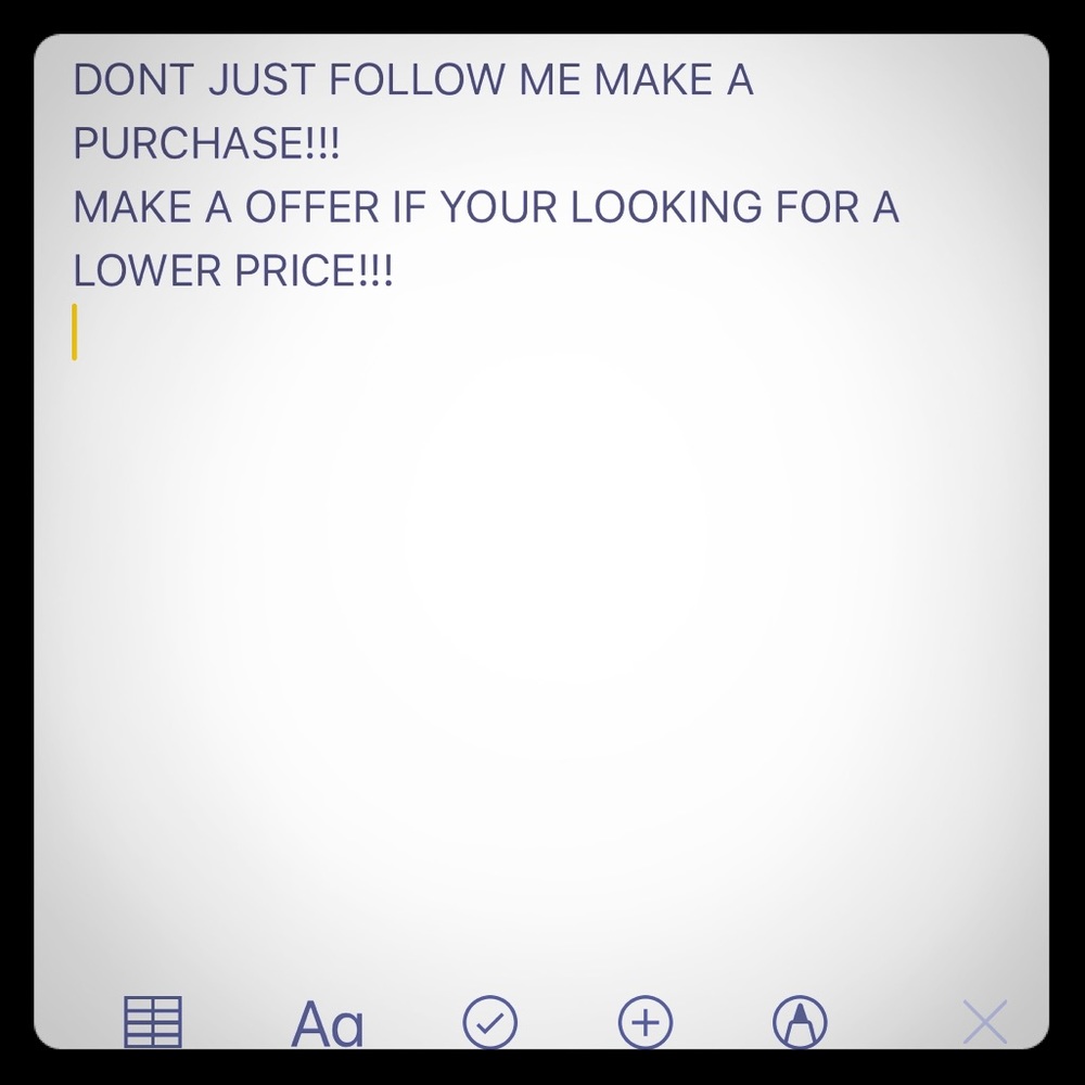 MAKE A PURCHASE INSTEAD OF FOLLOWING ME